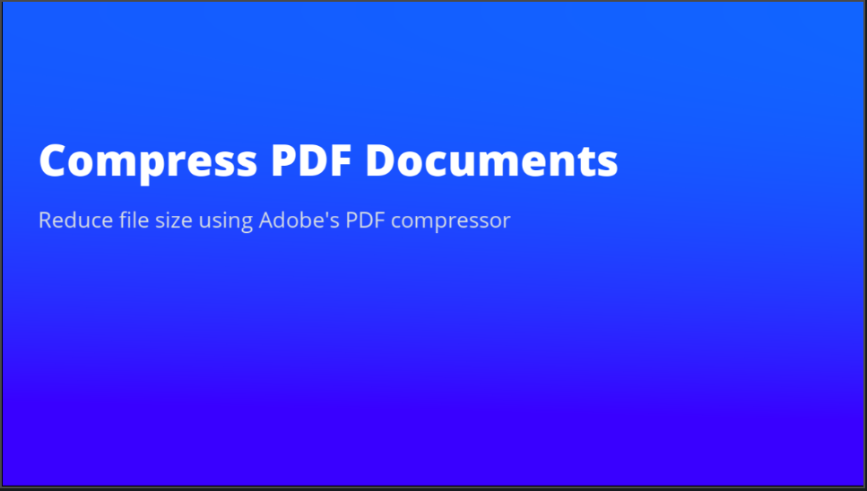 Comprima os PDFs usando o Adobe Acrobat on-line